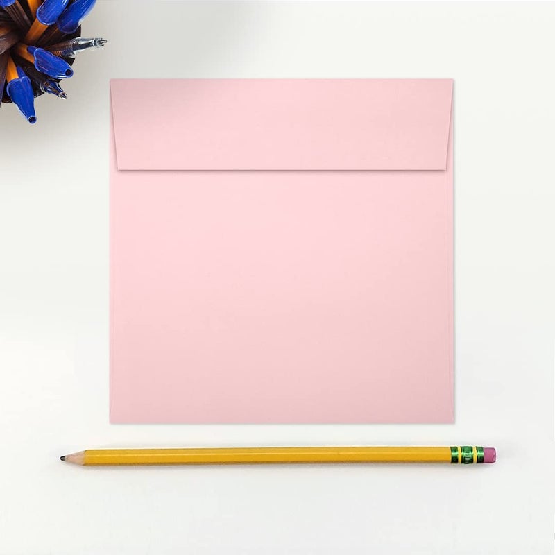 LUXPaper Square Invitation Envelopes | Peel & Press | 5 1/2" x 5 1/2" | Candy Pink | 80lb. Text | 50 Qty - Image 4